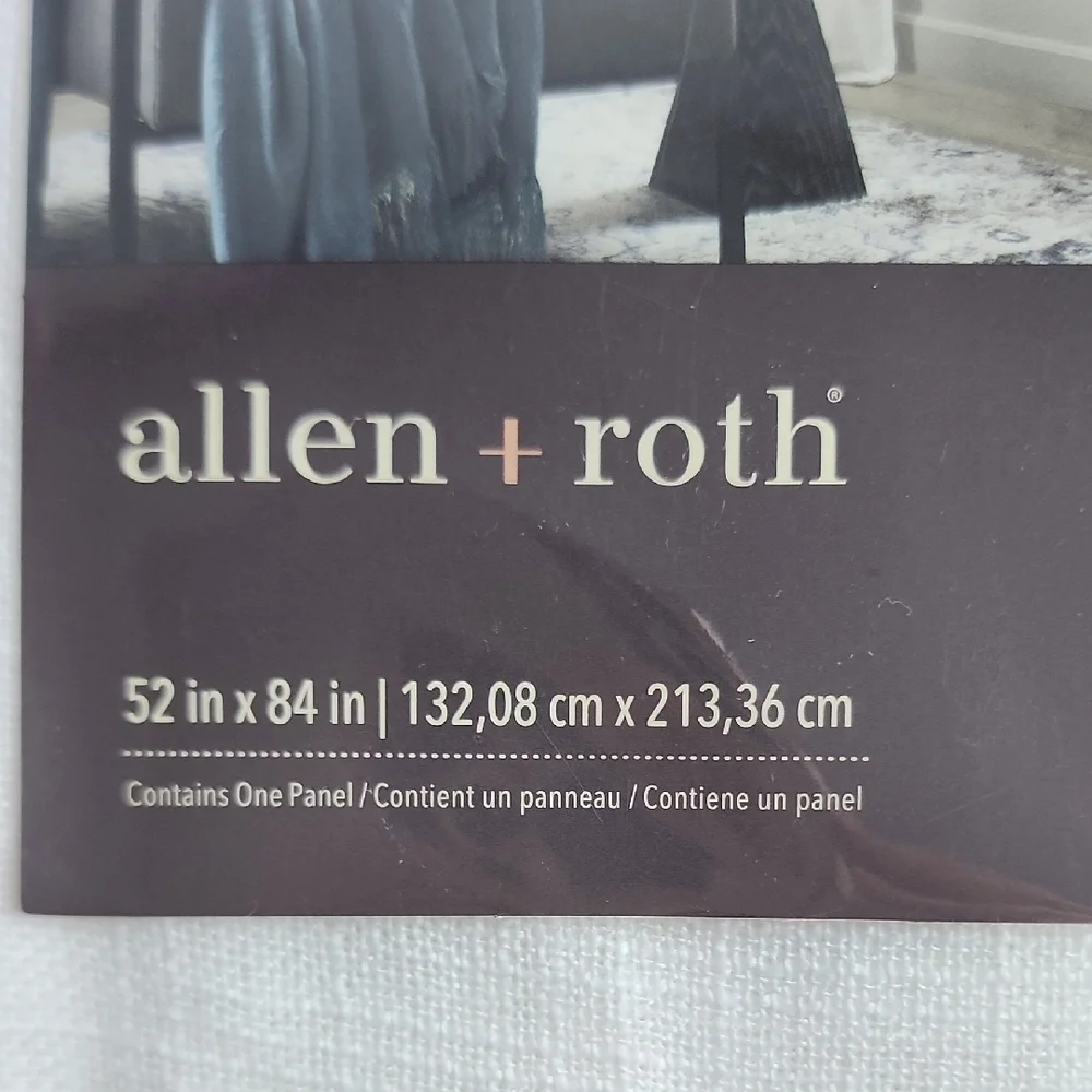Allen + Roth White Rod Pocket Panel